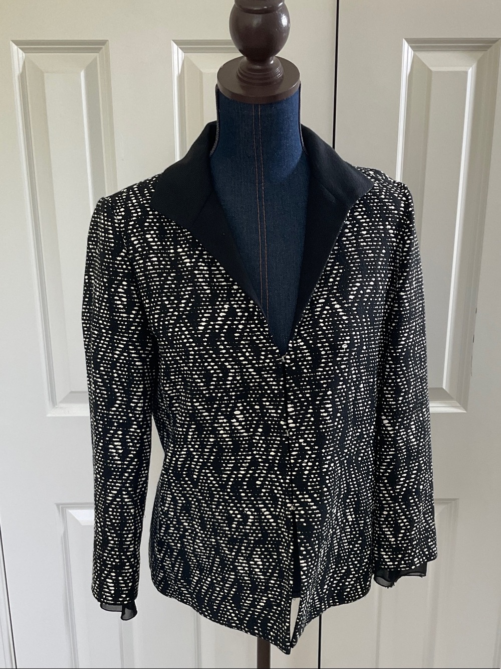 Lafayette 148 Pattern Cotton-Wool Blend Textured Blazer NWT